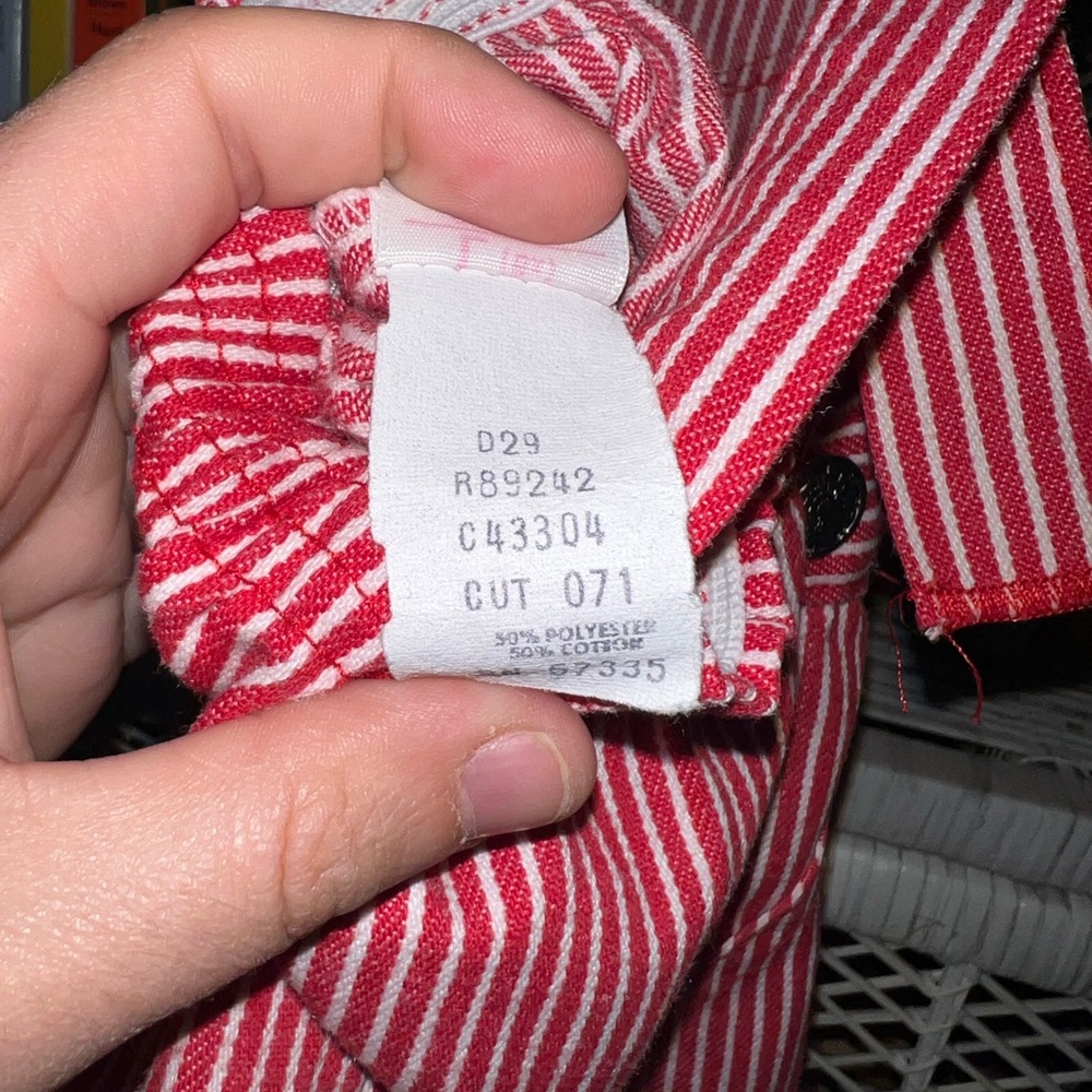 Vintage Sears red and white striped overalls - Picture 5 of 5